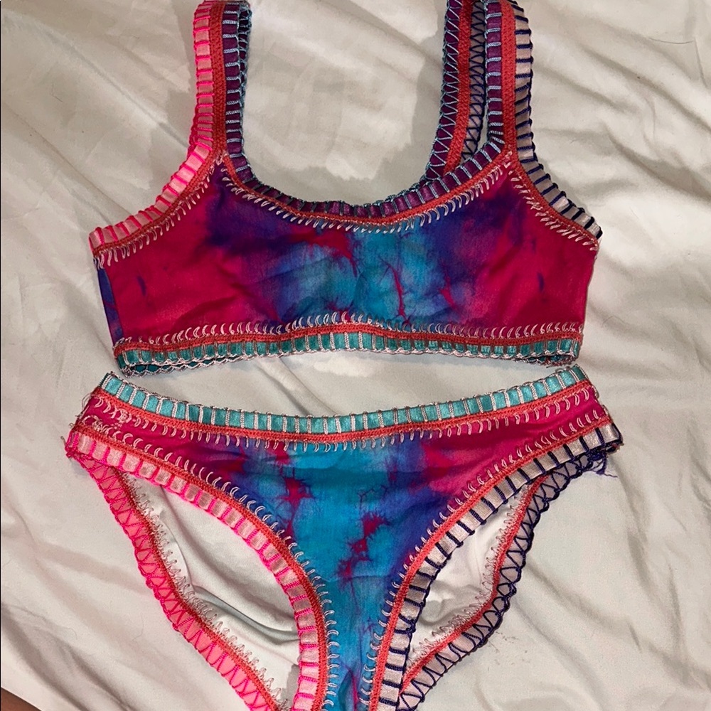 Girls PQ Swim Crochet Bikini Set Size 14